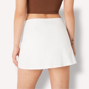 VS PINK Active Cotton Athletic Skort Optic White NEW XL Skirt Bike Shorts Pocket